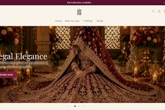 design a shopify store for your fashion or bridal boutique