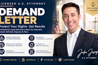 draft a professional legal demand letter as a US attorney