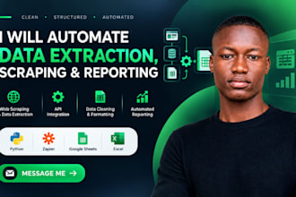 automate data extraction, scraping and reporting workflows