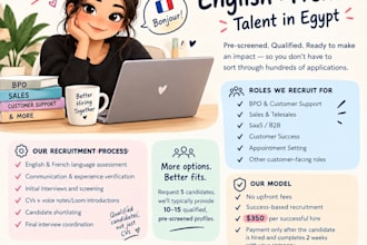 recruit bilingual english french talent in egypt