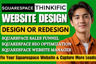 squarespace website design sales funnel setup squarespace website optimization