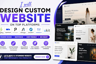 design custom website on smugmug typedream pixieset artlogic showit weblium ukit