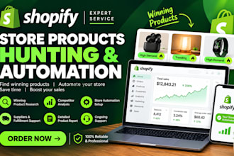 shopify product research and winning product hunting