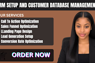 setup landing page design conversion optimization lead generation sales growth