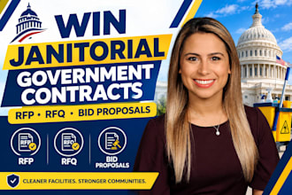 write janitorial rfp response and government contract bid proposal