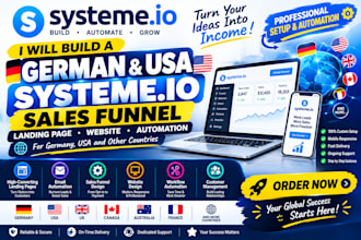 build german systeme io sales funnel landing page systeme io website automation