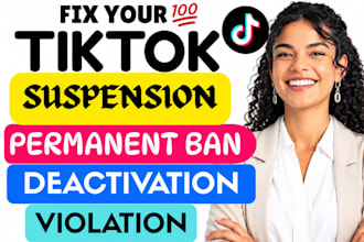 do tiktok reinstatement, appeal tiktok shop suspension violation or deactivation