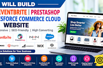 build 3dcart eventbrite prestashop nhn salesforce commerce cloud website design