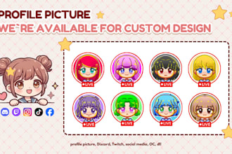 create a cute custom avatar or profile picture