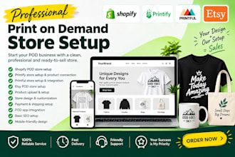 do print on demand store, shopify pod store, printify, printful, etsy pod store