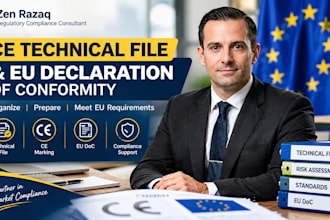 prepare ce technical file and eu declaration of conformity