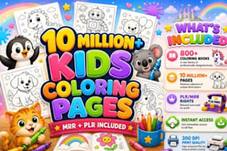 provide you 10 million kids coloring pages bundle