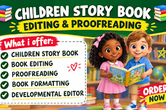 edit and proofread your children story book, kids book, and picture book