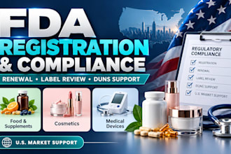fda registration fda compliance US agent label review and renewal for food drug