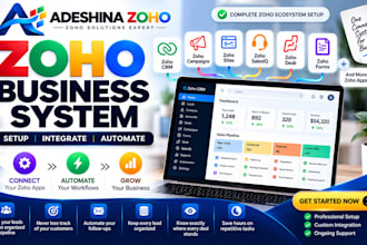 setup and integrate zoho CRM, campaigns, salesiq desk and forms