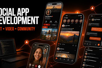 develop a social networking app with chat and video features