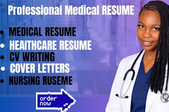 write a professional medical resume and CV