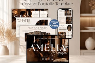 design ugc portfolio website and media kit for creators, influencers using canva