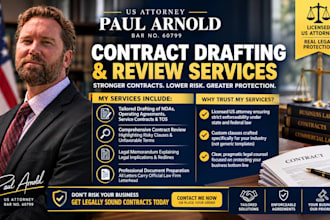 draft contracts review legal agreements and prepare legal memorandum