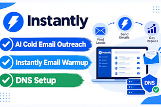 setup instantly ai cold email outreach instantly email warmup dns