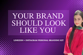 design a personal branding kit for linkedin and instagram