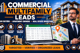generate real commercial multifamily apartments cash buyers owners estate leads