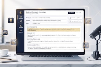 pitch you to targeted podcasts with personalized guest outreach