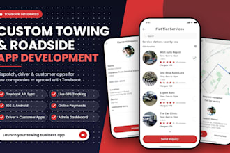 develop a custom towing app and roadside assistance app with towbook