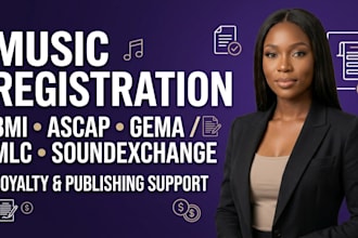 register your music with bmi ascap gema mlc and soundexchange and royalty help