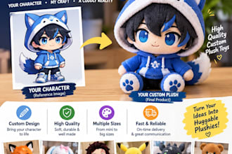 turn your character into a custom plush toy