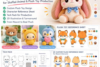design a custom plush toy or stuffed animal copy title