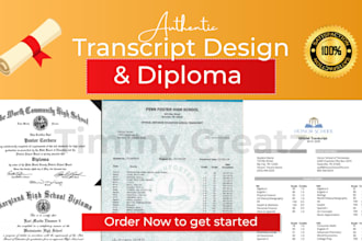 design high school diploma, ged certificate, high school, college transcript