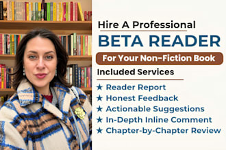 beta read your nonfiction, self help, psychology, memoir, business, christian