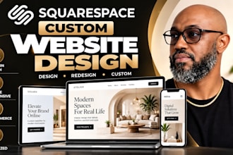 create modern squarespace website redesign, design squarespace website