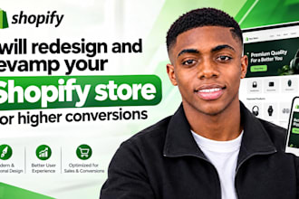 revamp shopify store design for a professional and high converting website