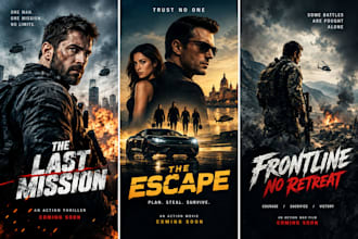 create an eye catching movie poster and film artwork
