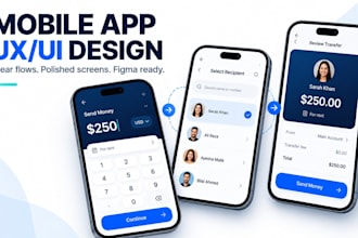design a clear mobile app UX UI flow in figma
