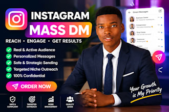 do targeted instagram mass dm, instagram outreach, cold dm and lead genereration