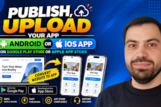 convert website to app, ios app and android app, publish apps on stores