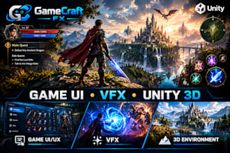 design unity and mobile game for mobile phone and PC