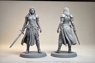 sculpt 3d warhammer fantasy miniature, dnd character, rpg stl and tabletop model