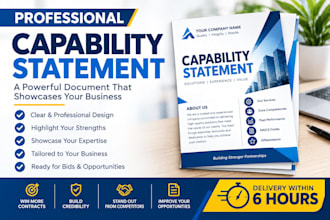 design professional and winning capability statement