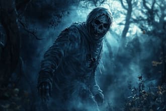 draw horror character illustration