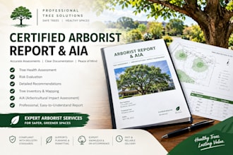 write a certified arborist report and aia