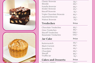 create a custom menu design in canva