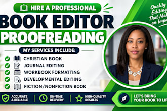developmental edit, format, proofread christian novel, memoir book editor
