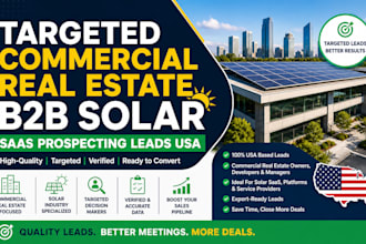 do targeted commercial real estate b2b solar company saas prospecting usa leads