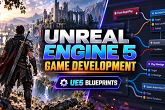 do unreal engine game development, develop unreal engine game, ue5 blueprints