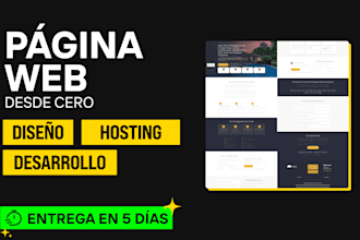 diseño y desarrollo de página web y landing de alta conversión
