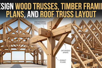 design wood trusses, timber framing plans, and roof truss layout